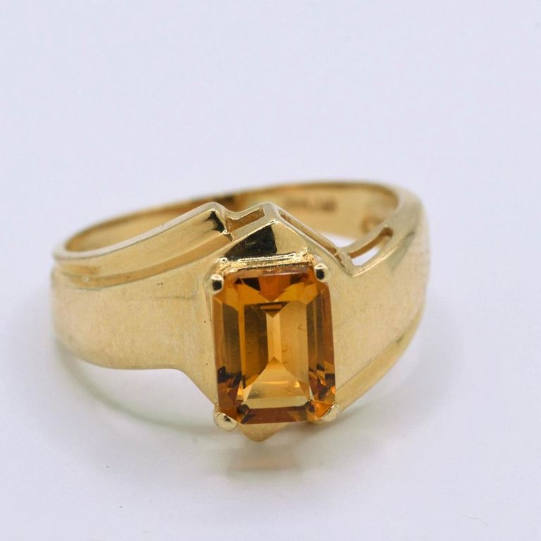 14K Yellow Gold Citrine Ring