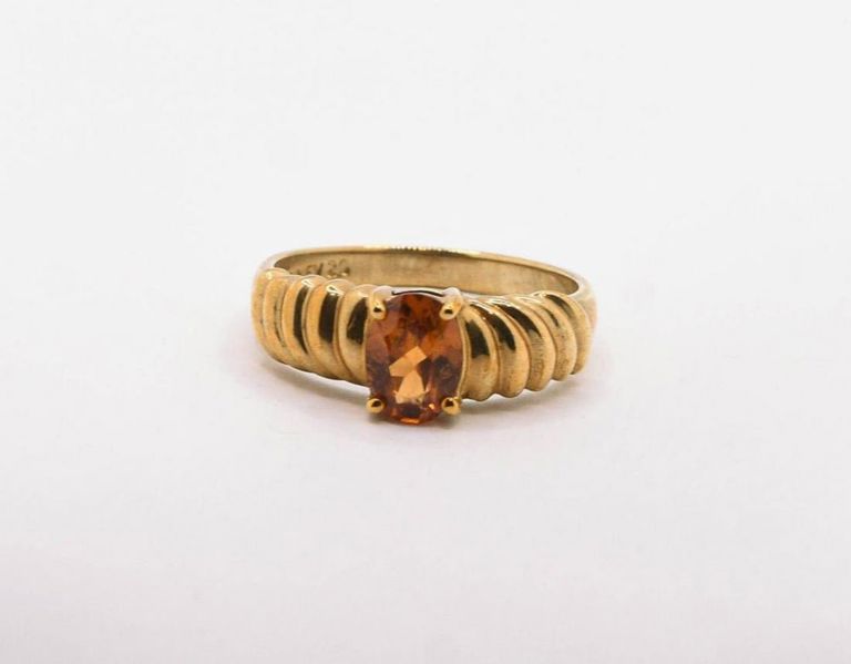 10K Hessonite Garnet Ring
