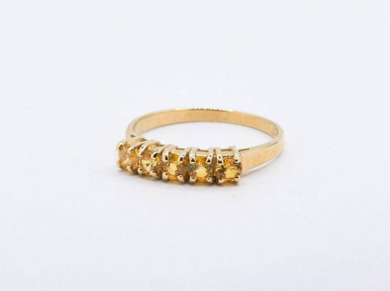 14K Yellow Sapphire Ring