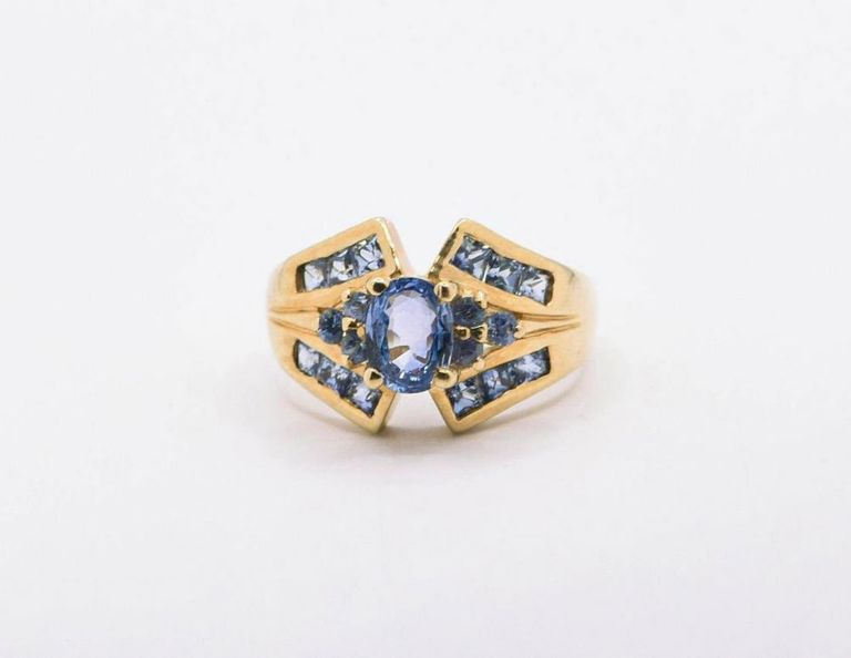 14K Ceylon Sapphire Ring