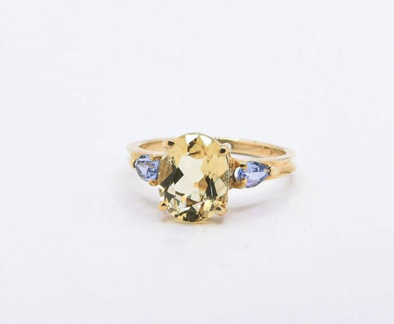 14K Scapolite & Tanzanite Ring