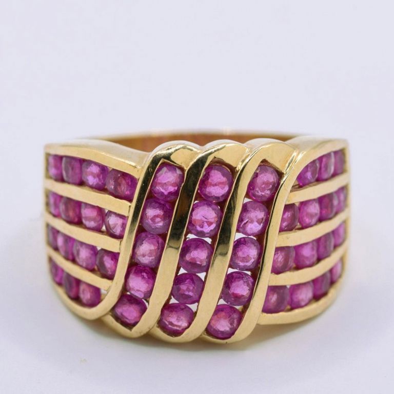 14K Yellow Gold Ruby Ring