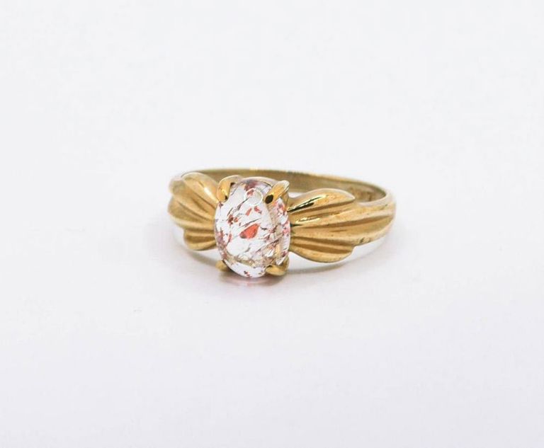 10K Red Fire Quartz Ring