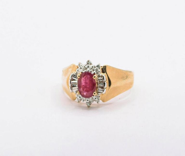 14K Ruby & Diamond Ring