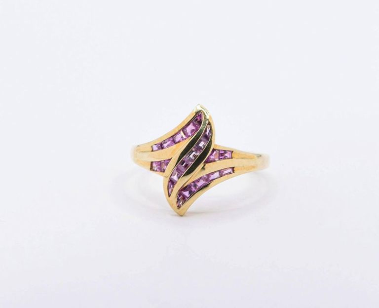 14K Pink Sapphire Ring