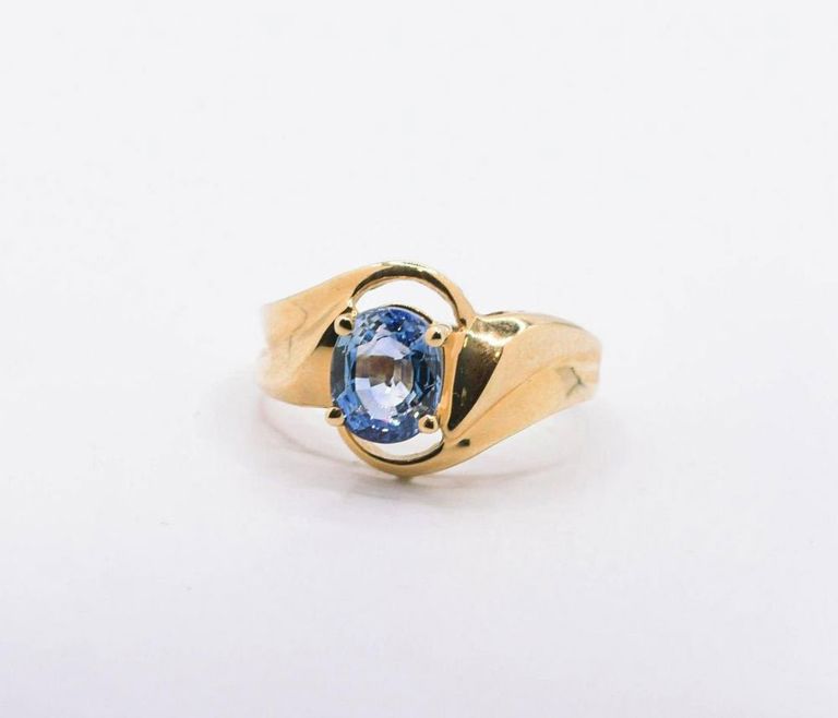 14K Ceylon Sapphire Ring