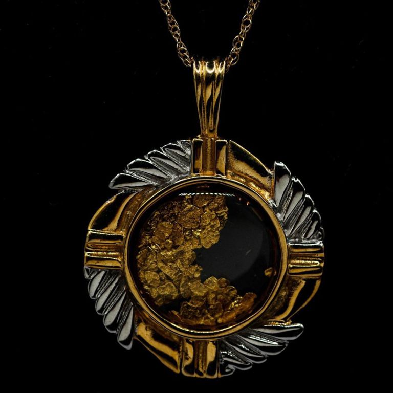 14K Gold Nugget Pendant