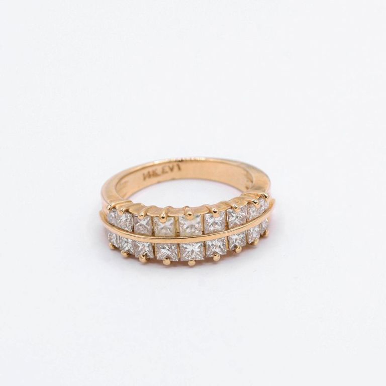 14K White Sapphire Ring