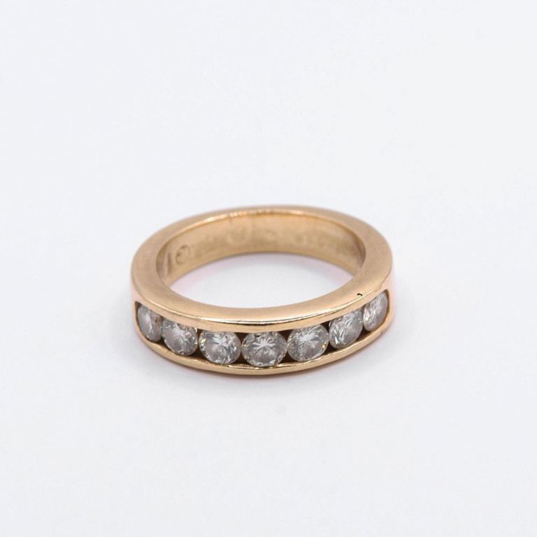 14K White Sapphire Ring
