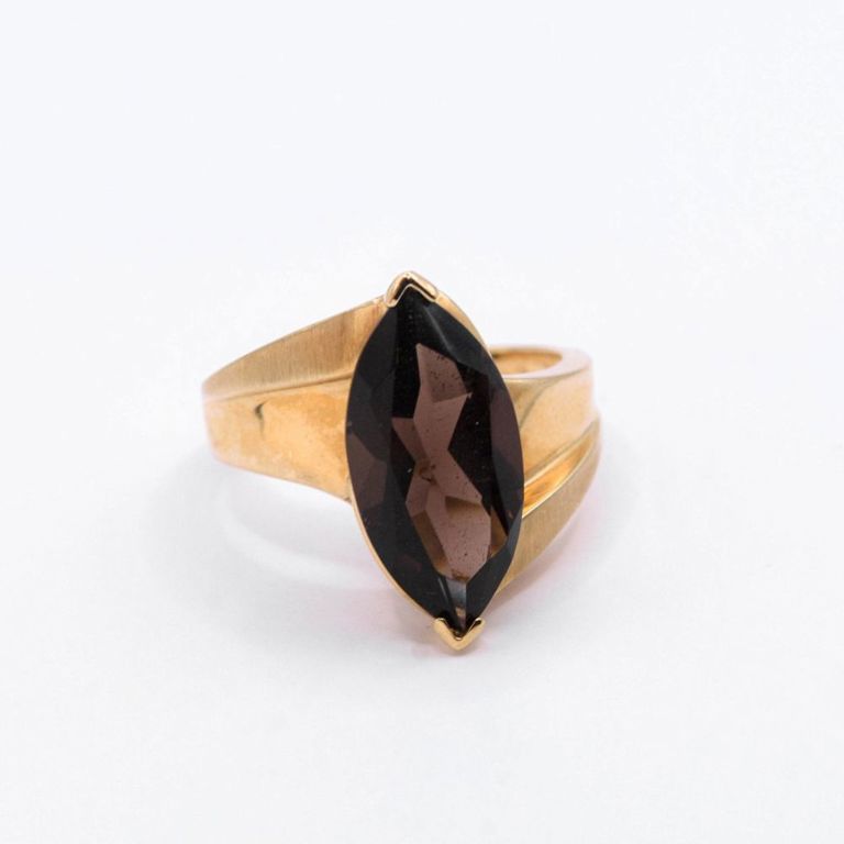 10K Smokey Quartz Ring