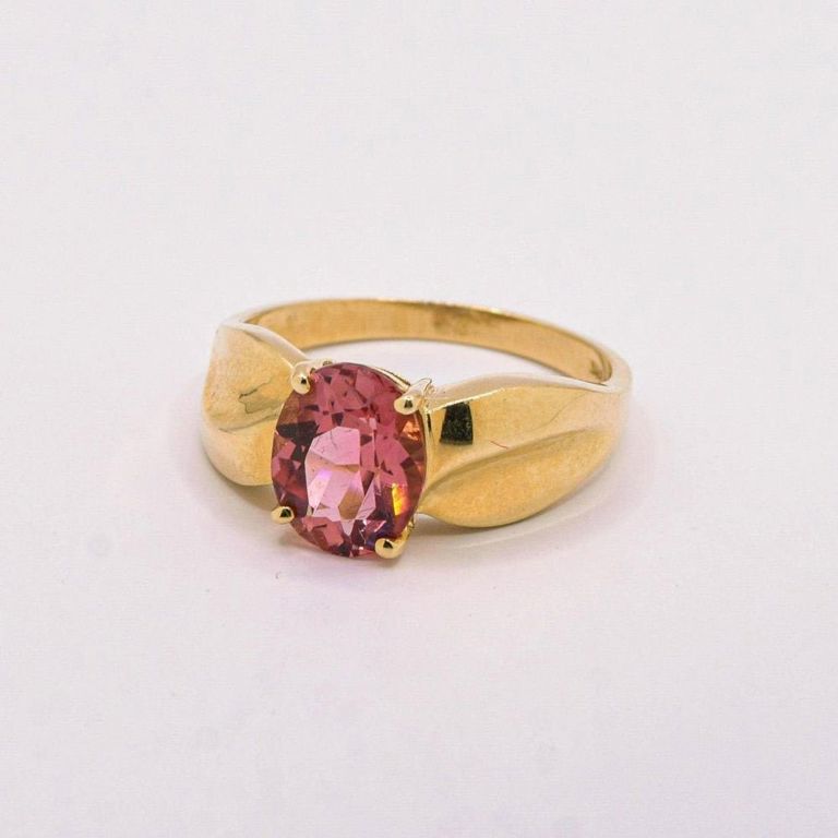 14K Pink Tourmaline Ring