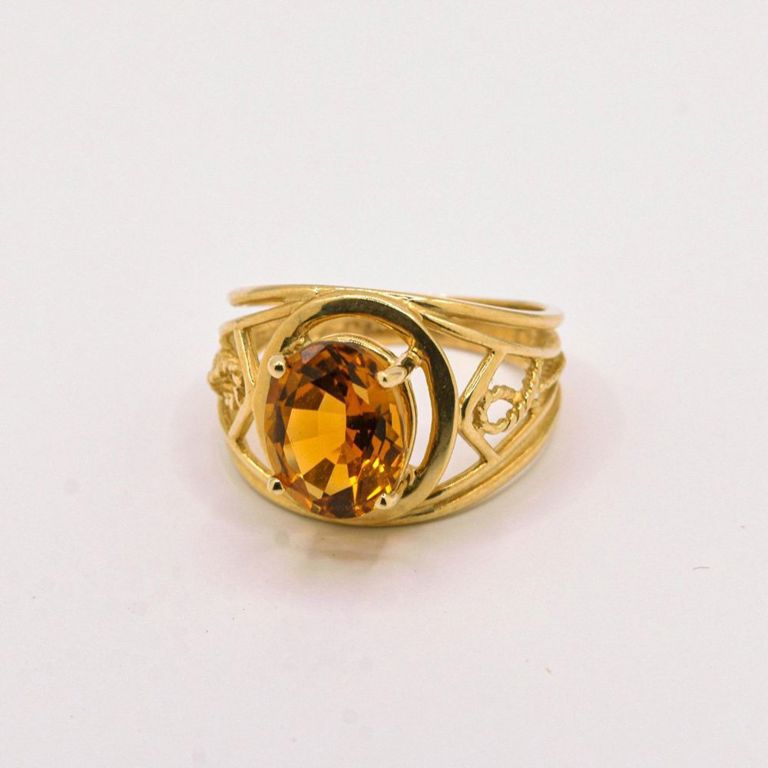 10K Golden Citrine Ring