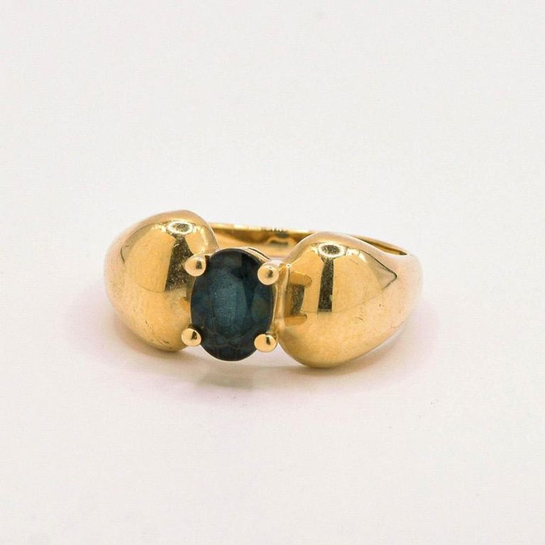 14K Blue Sapphire Ring