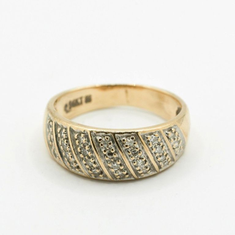 14K Diamond Dome Ring