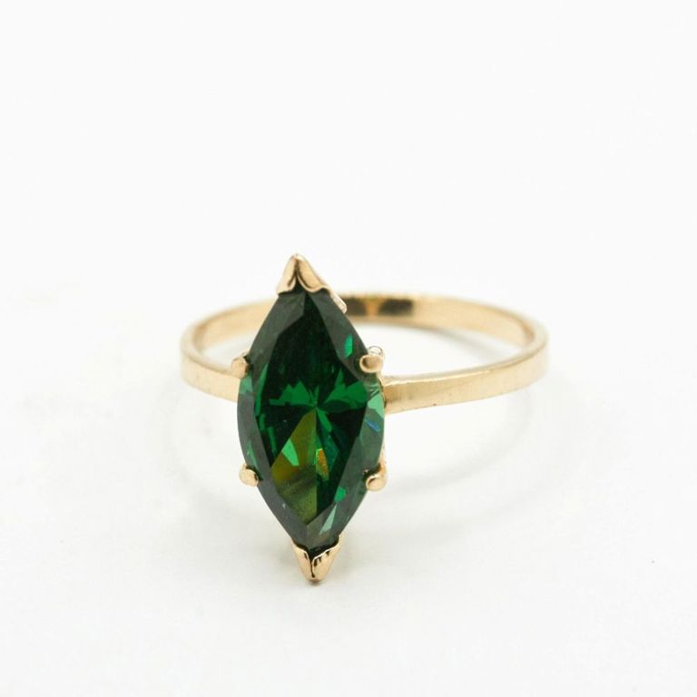 14K Green Stone Ring