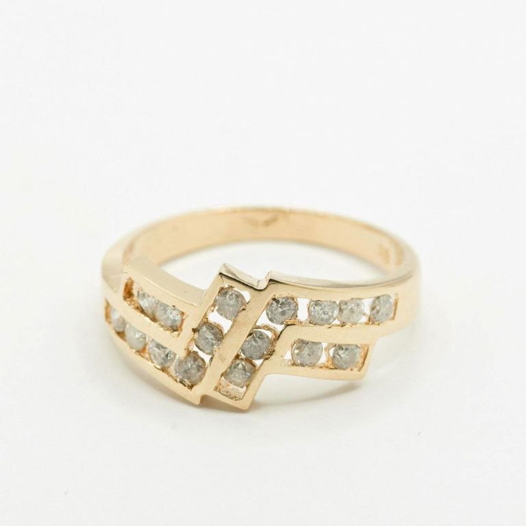 14K Channel Set Diamond Ring
