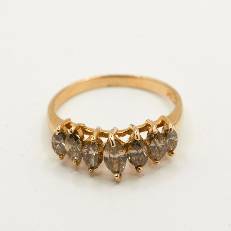 14K Champagne Diamond Ring