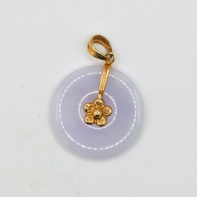14K Lavender Jade Pendant