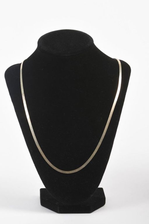 Sterling Silver Herringbone Necklace