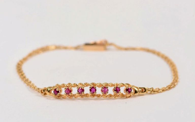 14K Ruby Bracelet