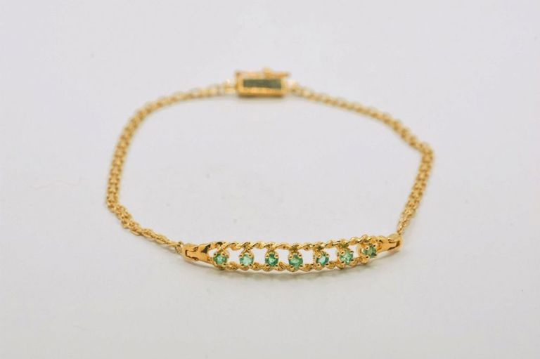 14K Emerald Bracelet