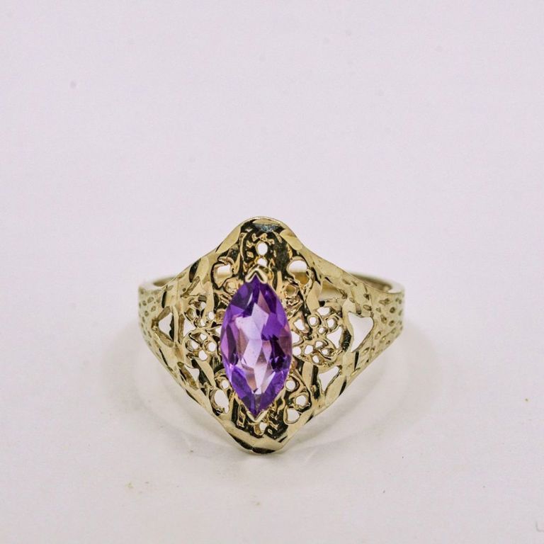 14K Amethyst Ring