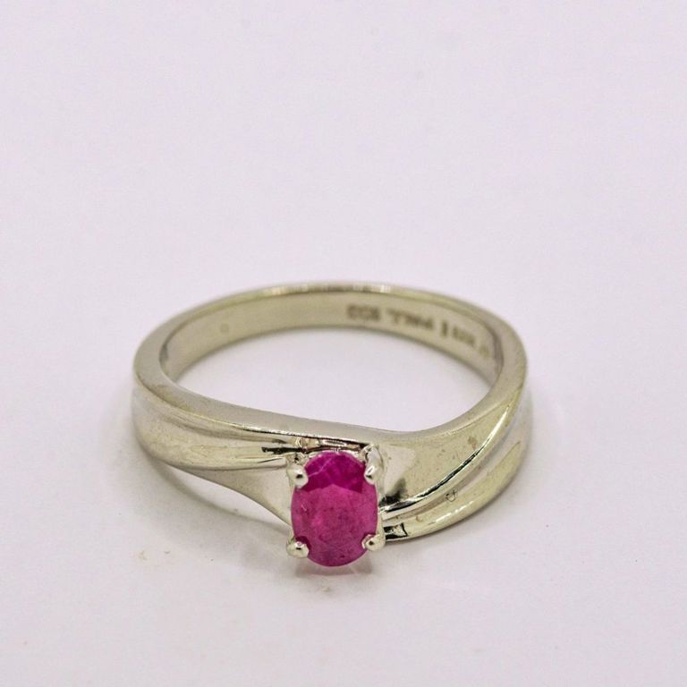 Platinum Ruby Ring