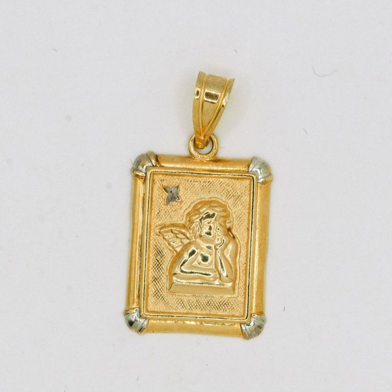 14K Cherub Pendant
