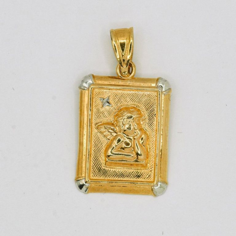 14K Cherub Pendant