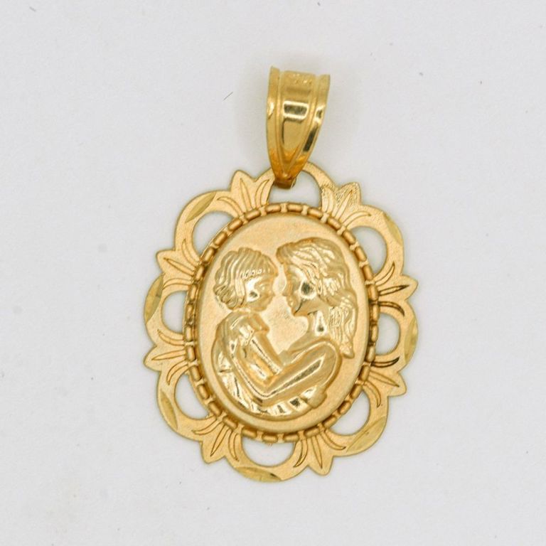 14K Mother & Child Pendant