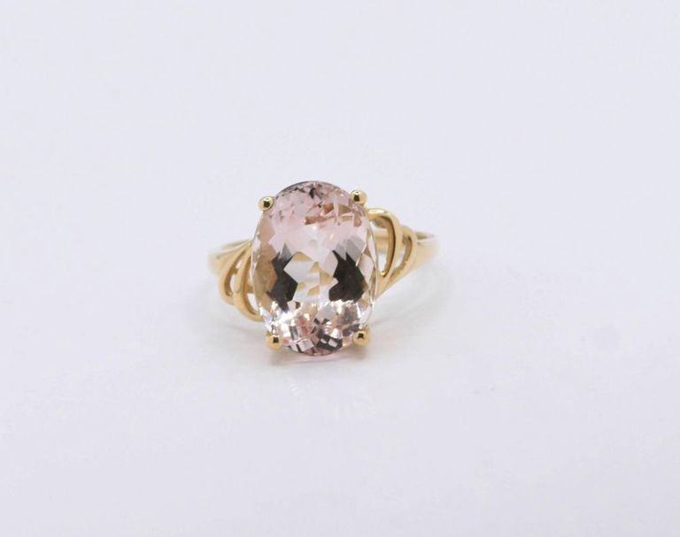 14K Yellow Gold Morganite Ring