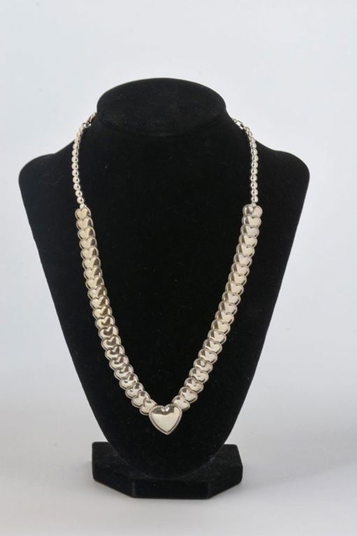Sterling Silver Cascading Hearts Necklace