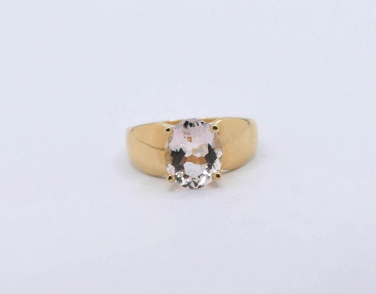 14K Yellow Gold Morganite Ring