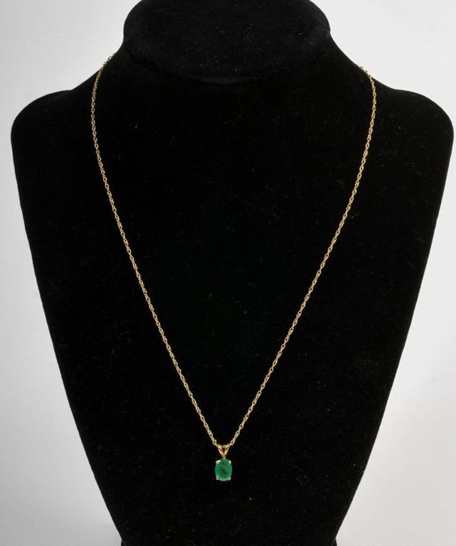 14K Emerald Necklace