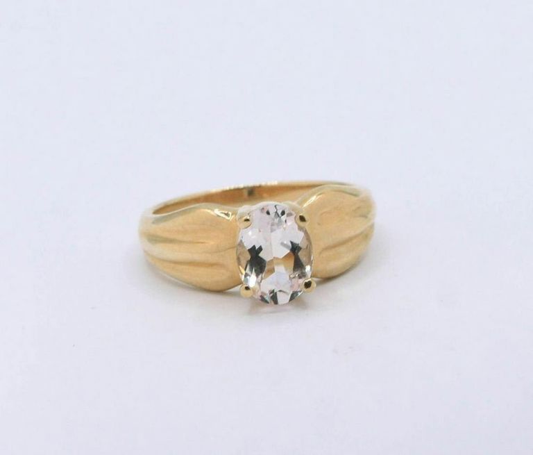 14K Yellow Gold Morganite Ring
