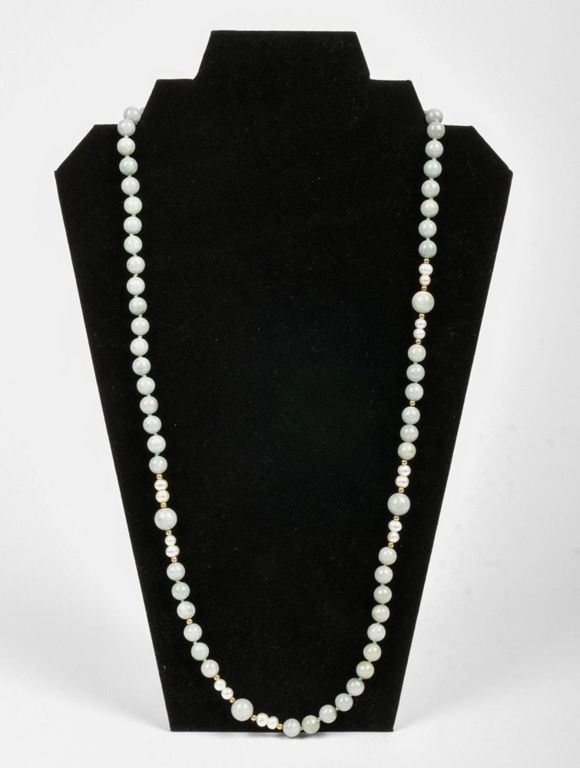 28" Green Jade Necklace