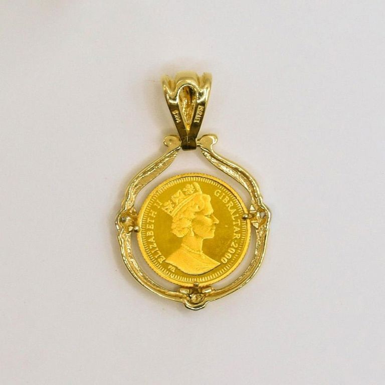 2000 Gibraltar Cherubs Coin Necklace