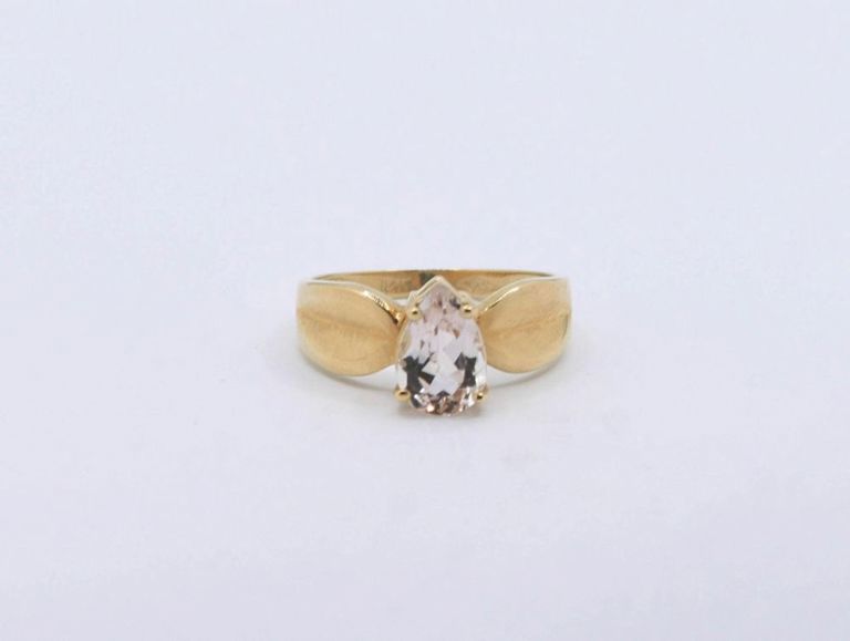 14K Yellow Gold Morganite Ring