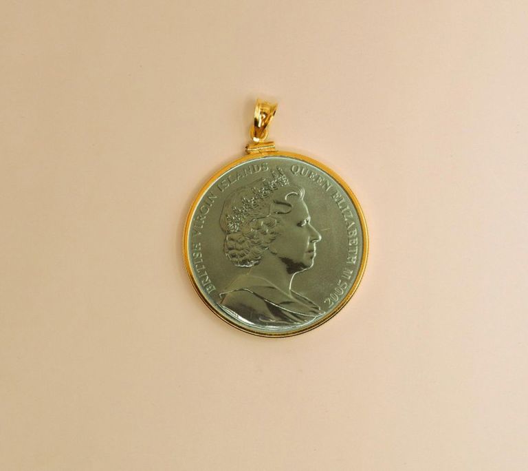 2005 British Virgin Islands $5 Coin Pendant
