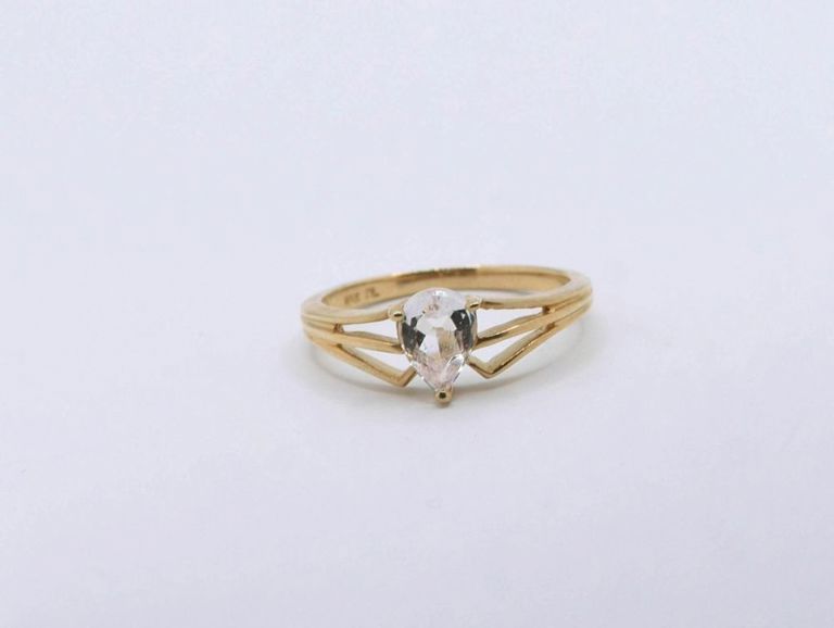 10K Yellow Gold Morganite Ring