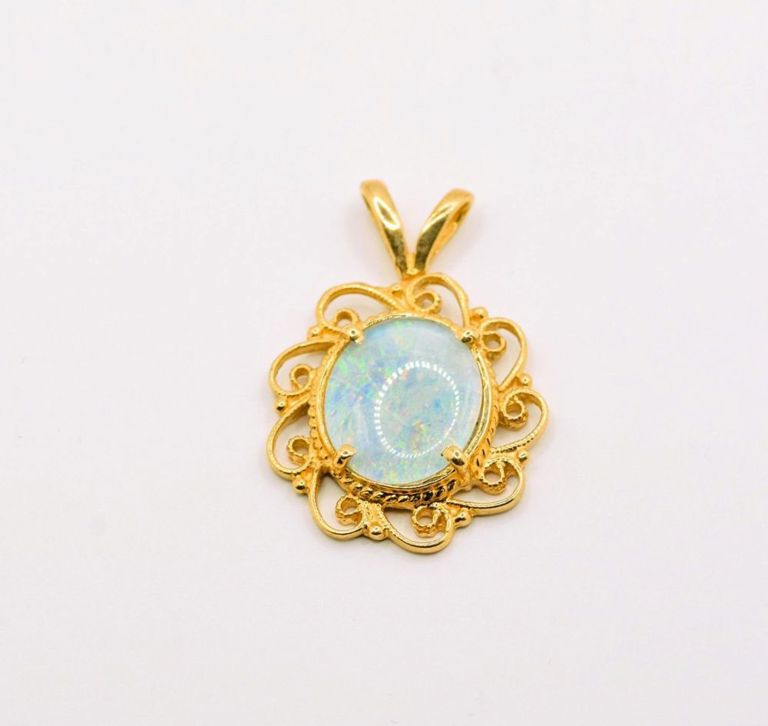 14K Opal Pendant
