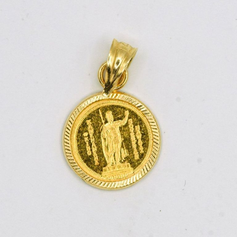 Miniature 24K Hawaiian Coin Pendant