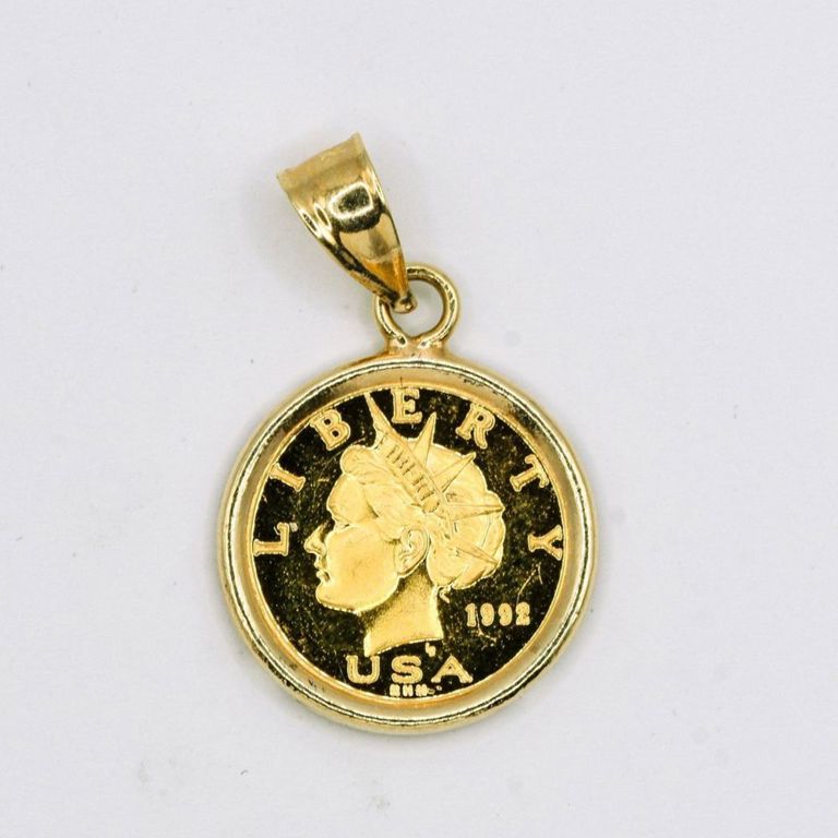 1992 Gold Liberty Miniature Coin Pendant