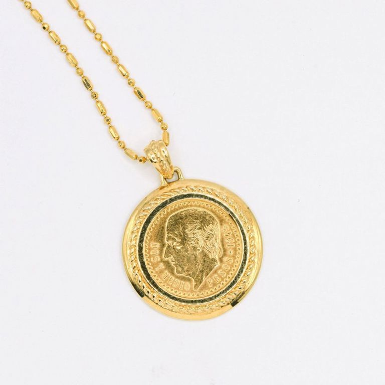 1945 Mexican 2.5 Peso Gold Coin Pendant
