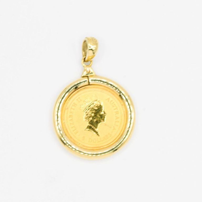 1995 Australian Nugget $5 Gold Coin Pendant