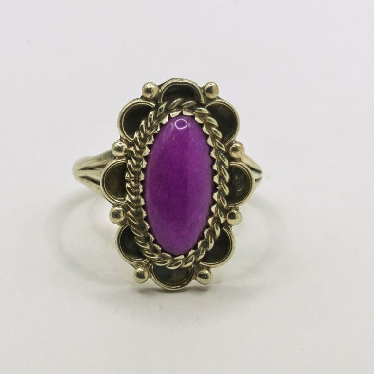 Sterling Silver Purple Stone Ring