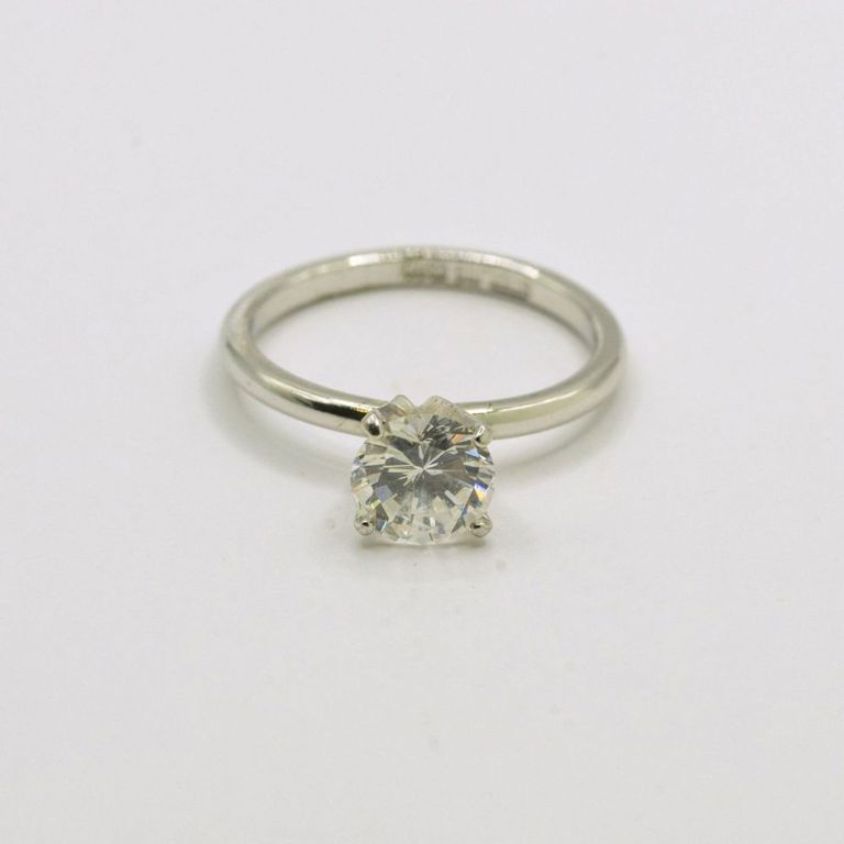 Sterling Silver CZ Solitaire Ring