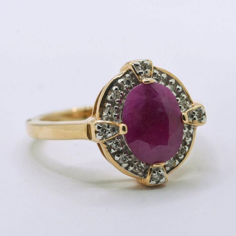 14KY Ruby & Diamond Ring