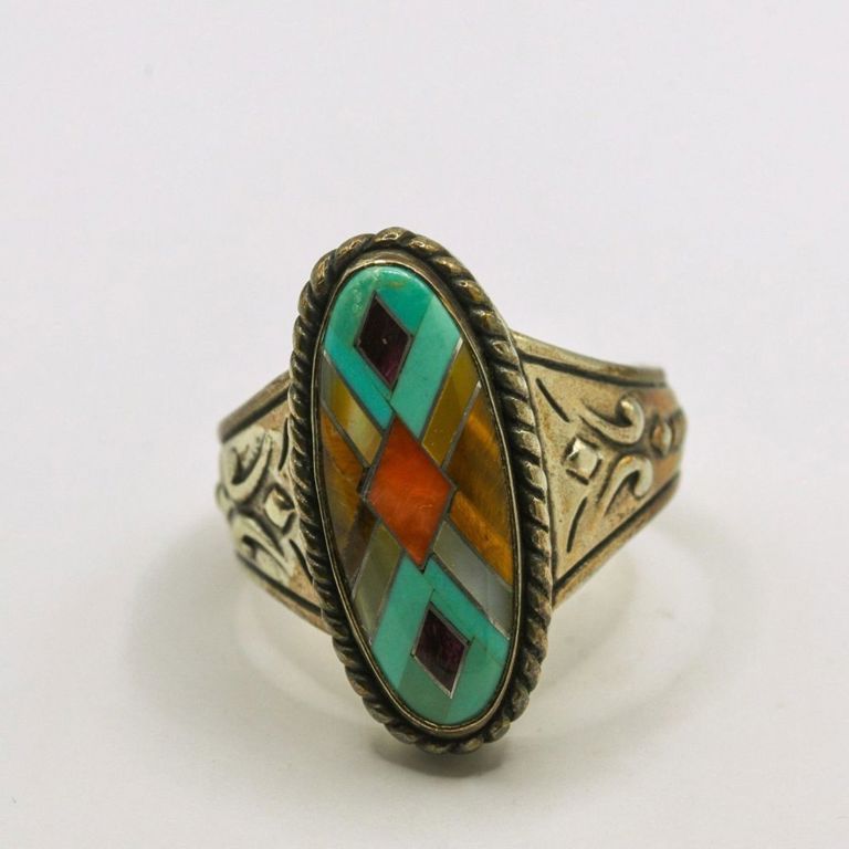 Sterilng Silver Carolyn Pollack Relios Turquoise Ring