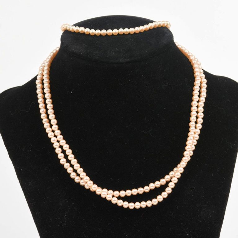 Lot of 2 Simulated Pearl Necklaces & 1 Simulated Pearl Bracelet
